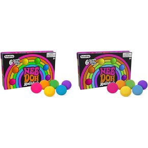 Schylling NeeDoh Rainboh Teenie - Sensory Fidget Toy - 6 Mini Groovy Globs - Ages 3 to Adult