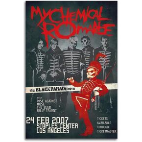 YNTNDYGV My Chemical Romance Poster MCR The Black Parade Poster Decorative Painting Canvas Wall Posters and Art Picture Print Modern Family Bedroom Decor Posters 12x18inch(30x45cm)