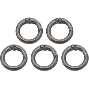 PATIKIL O Ring Round Snap Clip, Circle Trigger Keyrings Buckle Zinc Alloy Small Clamp Clasp for Purse Handbag