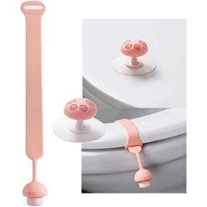 Toilet Seat Lifter Handle Toilet Seat Lid Lifter Handle Toilet Seat Cover Lifting Handle Mushroom Flexible Toilet Seat Lifter Prevent Contact with The Toilet Ring for VEINTI+1 (Pink)