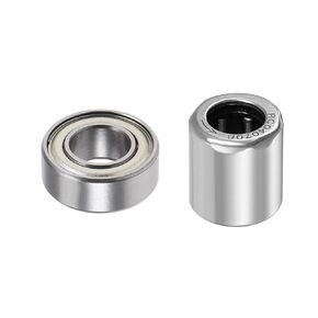 uxcell Roller Bearings 1/4"x7/16"x1/2" 5pcs, Ball Bearings 1/4"x1/2"x1/8" 10pcs