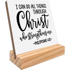 kunlisa Christian Desk Sign, Colossians 3:23 24 Bible Verse Sign, Inspirational Christian Gifts for Women Men Faith, Christian Bible Verse Decor, Christian Home Decor