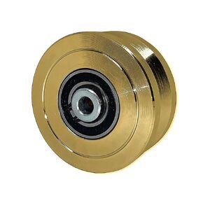 EG096-G Slide Gate Wheel 4" V-Groove Solid Steel Sliding Wheel Bearing for Rolling Inverted V Shape Track Gates up to 3000lbs with Screw NO Brackets