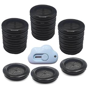 4 pcs Rubber Grommet 2-1/2"Drill Hole，2"ID Black Double-Sided Round, Synthetic Rubber Grommets for Wiring,Rubber Hole Plug,Firewall,Wire Protection，Protecting Cable Wire,Automotive