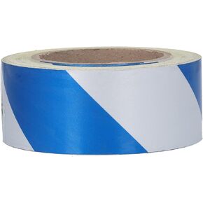 Tape with Blue and White Stripes, Stripe Patterned Roll Flagging Tape, Safety Warning Stripe Tape for Various Applications
