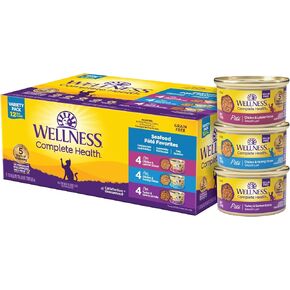 Wellness Seafood Pate Favorites Variety Pack, 3 Ounce Can (Pack of 12)