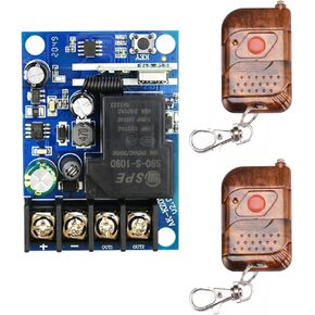 DC 12V 24V 36V 48V Relay Receiver 40A RF Wireless Remote Control Switch System with Long Range Transmitter 433.92Mhz