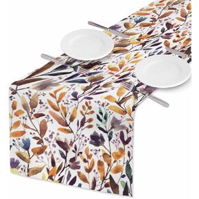 HOSNYE Table Runner Abstract African Geometric Patterns,Cotton Linen Table Runner Decoration for Kitchen Family Dinner Table Holiday Party Farmhouse Style 13 x 72 Inch