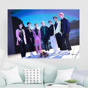 YiYiXiXi EN-HYPEN Tapestry EN-HYPEN Wall Hanging Banner Poster Wall Tapestries for Bedroom Birthday Party Decoration(Purple)
