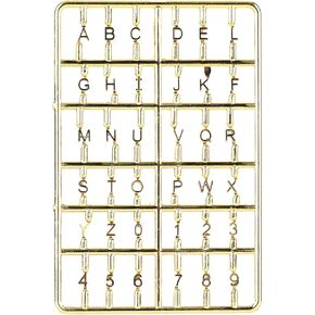 Doll House Letters Numbers, 1/12 Miniature Front Door Furniture Numbers Door Accessory(Silver)