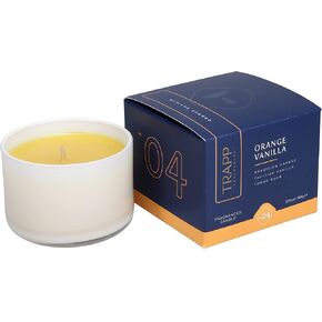 Trapp - No. 4 Orange Vanilla - 3.75 oz. Small Poured Candle - Aromatic Home Fragrance with Fruity Scent of Brazilian Orange, Tahitian Vanilla, & Tonka Bean Notes - Soy Wax Blend