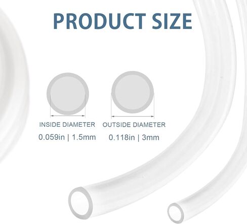 7 مم معرف × 10 مم OD أنابيب السيليكون، أنابيب مطاطية سيليكون شفافة مرنة خرطوم هواء المياه شفافة (9.84 قدم / 3 م) in Kuwait