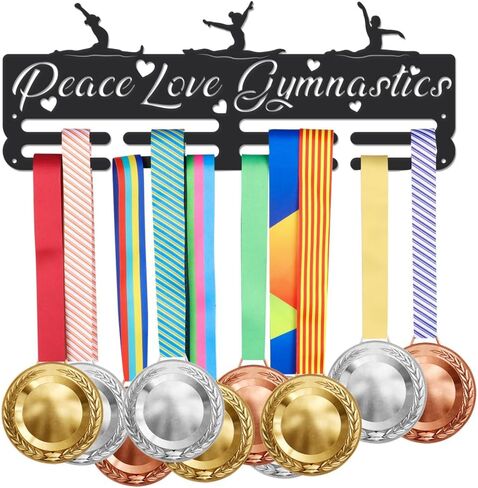 SUPERDANT Cheerleader Medal Holder Display Cheer Crown Hanger Rack Sports Wall Storage Award Holder Metal Wall Mount Medal Hook Medals Platinum in Saudi Arabia