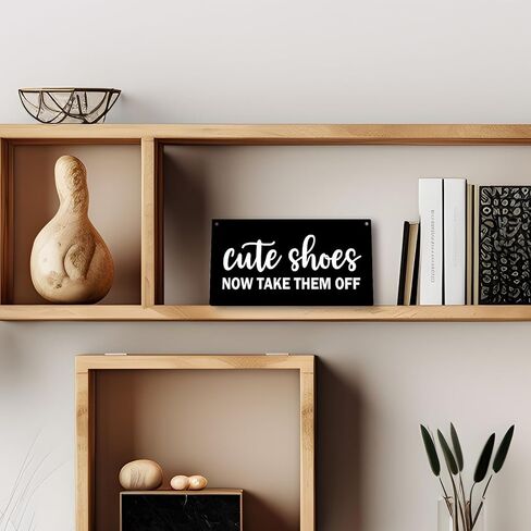 Cute Shoes Now Take Them Off Welcome Printed Wood Plaque Sign Wall Hanging,Rustic Hanging Wall Signs for Home Front Door Porch Decor, Please Take Your Shoes Off Sign 12 x 6 Inches in Kuwait