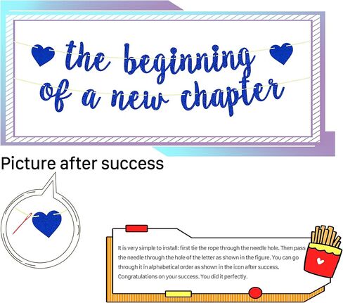 لافتة بعبارة The Beginning of A New Chapter، وداعا! حظا سعيدا! لافتة زينة للتخرج والتقاعد وحفلات استقبال المولود الجديد والخطوبة ومستلزمات الحفلات بلون احمر لامع in Kuwait