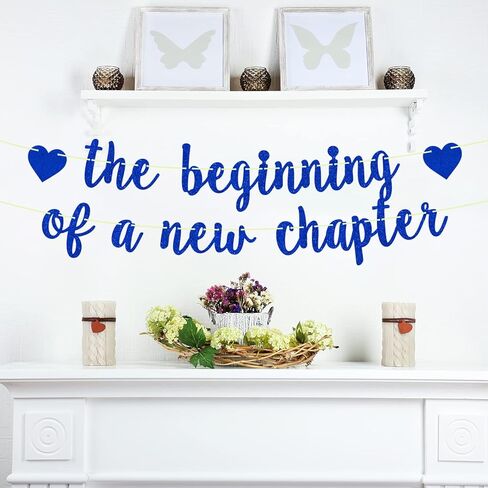 لافتة بعبارة The Beginning of A New Chapter، وداعا! حظا سعيدا! لافتة زينة للتخرج والتقاعد وحفلات استقبال المولود الجديد والخطوبة ومستلزمات الحفلات بلون احمر لامع in Kuwait