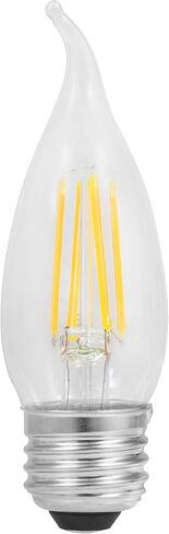 SYLVANIA B10 LED Light Bulb, 60W Equivalent Efficient 5W, 13 Year, Bent Tip, Candelabra Base, 500 Lumens, 2700K, Soft White, Clear - 2 Pack (79766) in Saudi Arabia