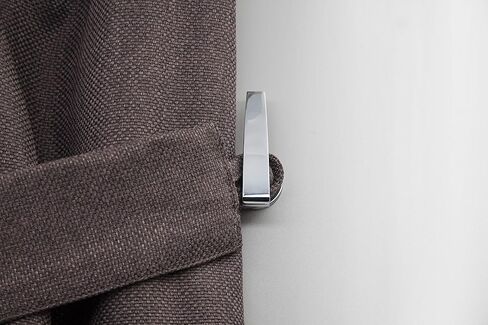 عائق مثبت على الحائط من Waning Moon لألواح الستائر، خطاف ربط، مجموعة من 2، لمسة نهائية من الكروم المصقول in Kuwait