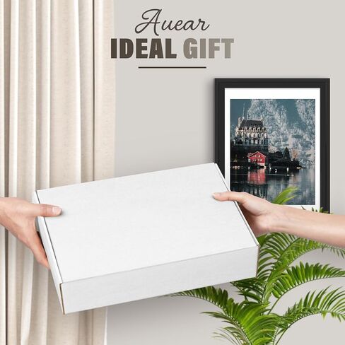 AUEAR, Solid Wood 18X24 Poster Frame - Displays 16X20 Pictures with Mat or 18X24 Without Mat, Wide Moulding Frame for Wall Mounting Display, Photo Frames (Black, 1 Pack) in Saudi Arabia