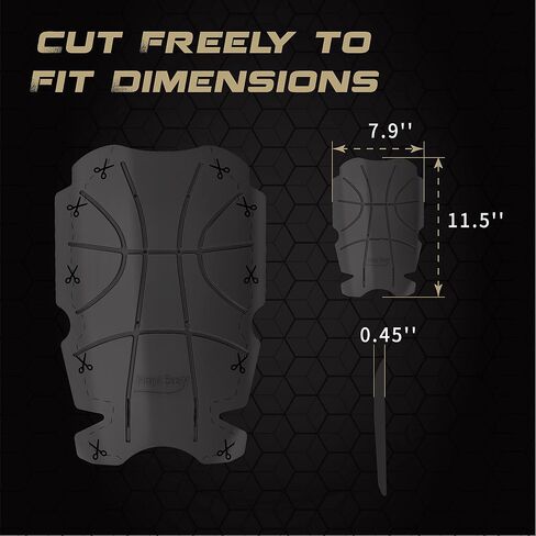 Knee Pad Inserts for Work Pants/Bibs, Uniforms, and Tactical Pants, Breathable Knee Pads Inserts for Construction, Flooring, and Garage, Black, 11.5''×7.9''×0.45'' 1 Pair in Saudi Arabia