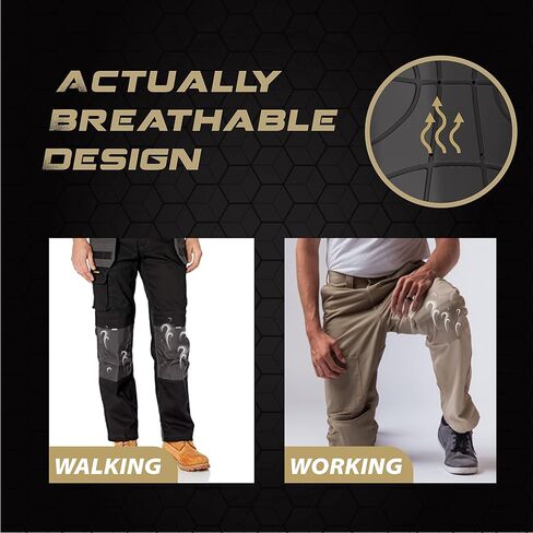 Knee Pad Inserts for Work Pants/Bibs, Uniforms, and Tactical Pants, Breathable Knee Pads Inserts for Construction, Flooring, and Garage, Black, 11.5''×7.9''×0.45'' 1 Pair in Saudi Arabia
