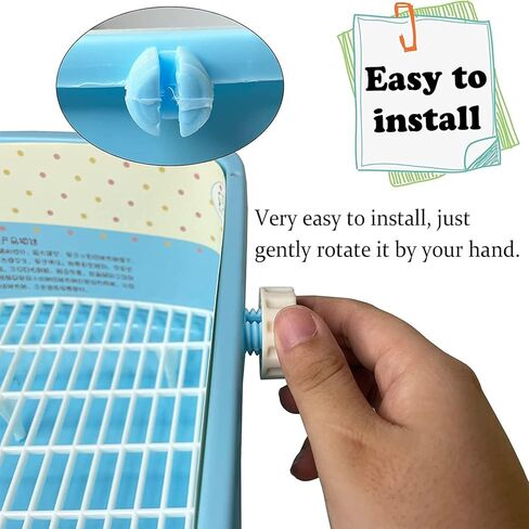 kathson Rabbit Litter Box Toilet, Plastic Square Bunny Corner Litter Box, Pet Potty Trainer Box for Small Animal Guinea Pig Ferret Hamster Hedgehog (Pink) in Kuwait