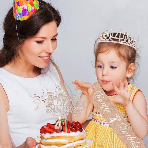 100th Birthday Sash and Tiara for Women, 100th Birthday Sash, 100th Birthday Crown, 100th Birthday Cake Topper, Balloons, Pin and Candle Set, Rose Gold in Saudi Arabia
