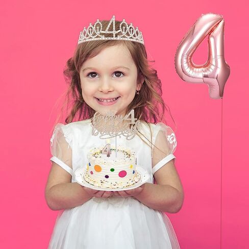 100th Birthday Sash and Tiara for Women, 100th Birthday Sash, 100th Birthday Crown, 100th Birthday Cake Topper, Balloons, Pin and Candle Set, Rose Gold in Saudi Arabia