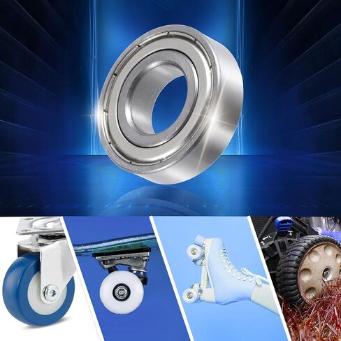 ACROPIX R12ZZ Bearings Double Shielded Deep Groove Ball Bearings 3/4"x15/8"x7/16" Pre-Lubricated Silver Tone - Pack of 5 in Saudi Arabia