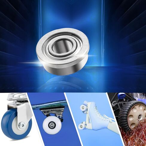 ACROPIX F684ZZ محامل ذات حواف مزدوجة محمية مسبقًا ومحامل كروية ذات أخدود عميق 4x9x4 مم لون فضي - عبوة من 10 قطع in Saudi Arabia