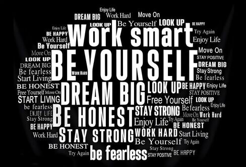 ChloropLastid Inspirational Quotes Tapestry Wall Hanging Black and White Classroom Decor Positive Words Vintage Parchment Bedroom Wall Decor Tapestries for office College Dorm Home 79x59Inch in Kuwait