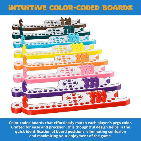 Games by 3D: Pegs and Jokers Full Size Game Set - Embrace The Versatility of This Engaging Board and Card Game for 2-8 Players - Compact, Portable, & Packed with Vibrant Fun & Endless Entertainment in Kuwait