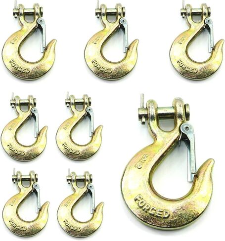 GRIPON (Pack of 2) 5/16 Inch Safety Hook with Latch Forged G70 14,000 Lb Capacity in Saudi Arabia