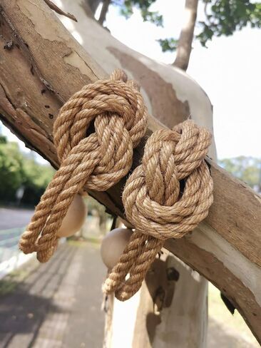2pcs Magnetic Curtain Tiebacks, Rope Curtain holdbacks, Wood Beads Curtain ties, Outdoor Curtain Tie Backs for Thin or Thick Window Draperies, Blackout Curtains, Decorative Clips for Boho Room Decor in Saudi Arabia