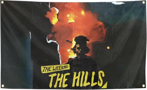 غلاف ألبوم WaGLos The Hip Hop Rapper Singer Weeknd نسيج التلال نسيج 3x5 أقدام نسيج رجل كهف علم جدار لديكور غرفة النوم بالكلية، في الهواء الطلق، الحفلات، هدية، بوابات خلفية، أسود in Kuwait