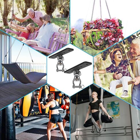 Dolibest Heavy Duty Swing Hanger, Swing Set Accessorie for Indoor Outdoor Playground, Porch Swing Hanging Kit for Wooden and Concrete Set with 4 Wood Screws and 4 Expansion Bolts, 900LB in Saudi Arabia