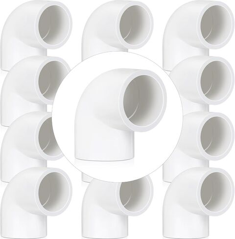 Pangda 30 Pcs PVC Pipe Fitting PVC 90 Degree Elbow 2 Way Right Angle Pipe Corner Connector for DIY Frame Connections Greenhouse Garden Shed and Tent Shelf Garden Support Structure (1 Inch) in Kuwait
