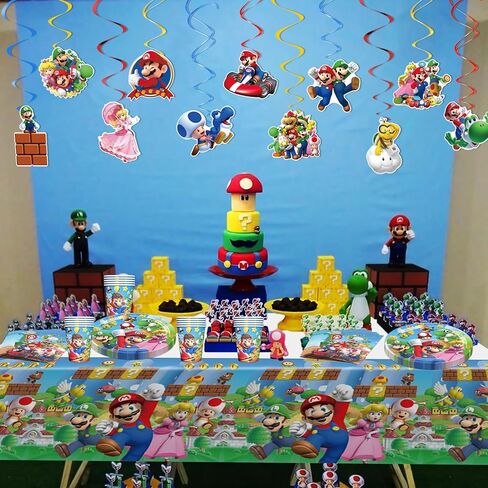 60 قطعة من مجموعات أدوات مائدة ماريو، تتضمن لوازم حفلات أعياد ميلاد ماريو 20 قطعة من الأطباق الورقية مقاس 9 بوصات، و20 قطعة منديل، و20 قطعة من الأكواب الورقية لديكورات حفلات ماريو in Kuwait