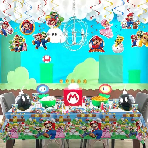 60 قطعة من مجموعات أدوات مائدة ماريو، تتضمن لوازم حفلات أعياد ميلاد ماريو 20 قطعة من الأطباق الورقية مقاس 9 بوصات، و20 قطعة منديل، و20 قطعة من الأكواب الورقية لديكورات حفلات ماريو in Kuwait
