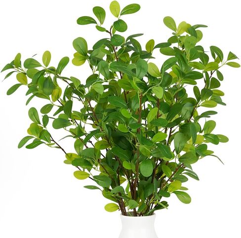 نباتات صناعية، 5 قطع من فروع الصفصاف القابلة للانحناء للمزهرية، 5 قطع من فروع الصفصاف القابلة للانحناء للمزهرية، أعواد أغصان وهمية خضراء لديكور المزهرية، فروع صناعية للنباتات المزيفة لتزيين المنزل في المزرعة والفندق in Kuwait