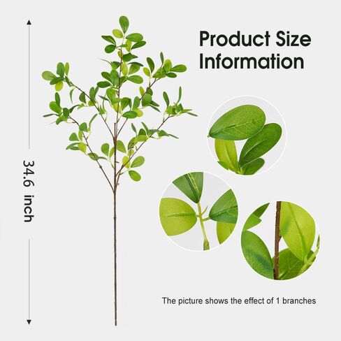 نباتات صناعية، 5 قطع من فروع الصفصاف القابلة للانحناء للمزهرية، 5 قطع من فروع الصفصاف القابلة للانحناء للمزهرية، أعواد أغصان وهمية خضراء لديكور المزهرية، فروع صناعية للنباتات المزيفة لتزيين المنزل في المزرعة والفندق in Kuwait