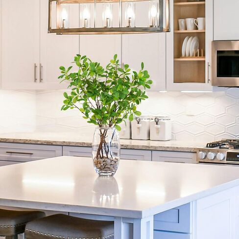 نباتات صناعية، 5 قطع من فروع الصفصاف القابلة للانحناء للمزهرية، 5 قطع من فروع الصفصاف القابلة للانحناء للمزهرية، أعواد أغصان وهمية خضراء لديكور المزهرية، فروع صناعية للنباتات المزيفة لتزيين المنزل في المزرعة والفندق in Kuwait