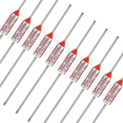 الصمامات الحرارية 152C 10 قطع، Yetaida 152 درجة مئوية محدد القطع الحراري 10 أمبير 250 فولت، مجموعة متنوعة من الصمامات الحرارية للأجهزة المنزلية الكهربائية، جزء استبدال المعدات الصناعية الكهربائية in Kuwait