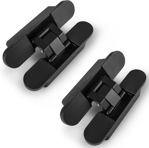 3 Pack Invisible Hydraulic Hinge 3D Adjustable Heavy Duty Hidden Door Hinge 180° Swing Automatic Door Close Cushioning Hinge Mortise Mount Concealed Cross Hinge Load Bearing 100KG, Grey in Saudi Arabia