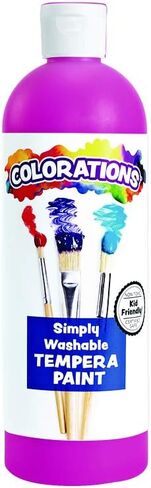 Colorations - SWT16 Simply Washable Tempera Paints, 16 fl oz, Set of 11 Colors, Non Toxic, Vibrant, Bold, Kids Paint, Craft, Hobby, Arts & Crafts, Fun, Art Supplies in Saudi Arabia