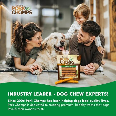 Pork Chomps Baked Pork Skin Dog Chews, 6-inch Twists, Assorted Flavors, 24 Count in Kuwait