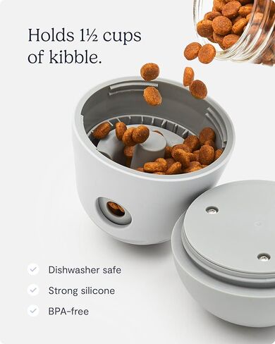 لعبة توزيع حلوى الكلاب FABLE The Puffin Game - ألعاب مكافأة الكلاب - ألعاب مكافأة الكلاب للترفيه التفاعلي والتحفيز الذهني - لعبة مكافأة الكلاب التي تحاكي فريسة الصيد - لعبة موزع طعام الكلاب لوجبة كاملة - أزرق داكن in Kuwait