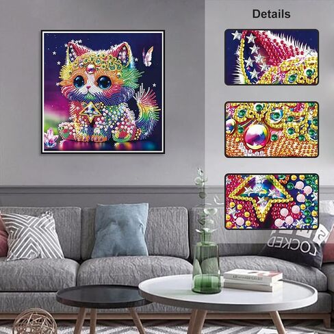 Stalente Diamond Painting Kits for Adults, 5D Special Shape Diamond Art Kits for Beginners, Crystal Rhinestones Diamond Painting for Home Wall Decoration Gift 12×12inch, Sewing Machine in Kuwait