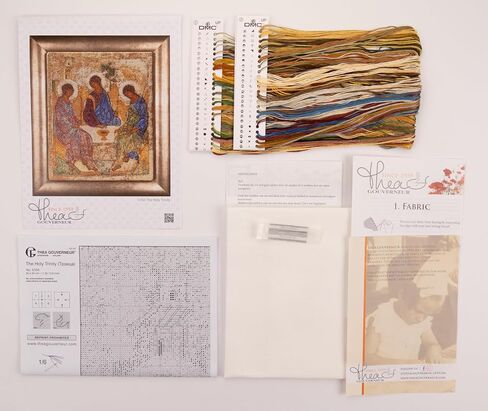 طقم خياطة متقاطعة بنمط سانت جورج والتنين في ايدا من ثيا غوفيرنر - 22.2 سم × 34.2 سم، 18 قطعة in Saudi Arabia