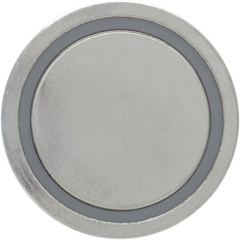 مغناطيس الاحتفاظ مع خطاف من Master Magnetics NACK165، مطلي بالنيكل بوزن 150 رطل، مغناطيس نيوديميوم، قطر 1.65 بوصة، الارتفاع الإجمالي 2.18 بوصة in Kuwait